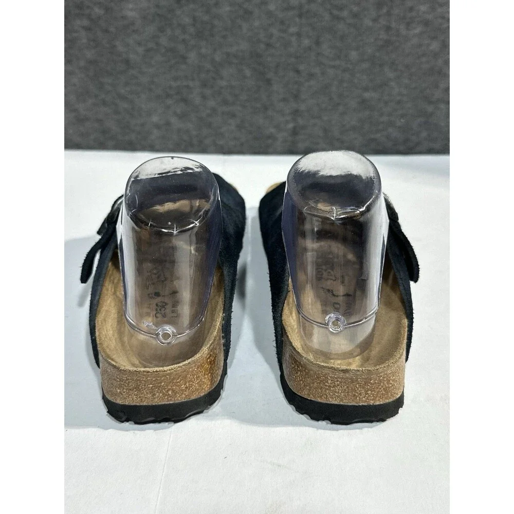 Birki’s Birkenstock Arizona Sandals Black Suede Buckles Women’s EU 39 US 8 N - Picture 5 of 10